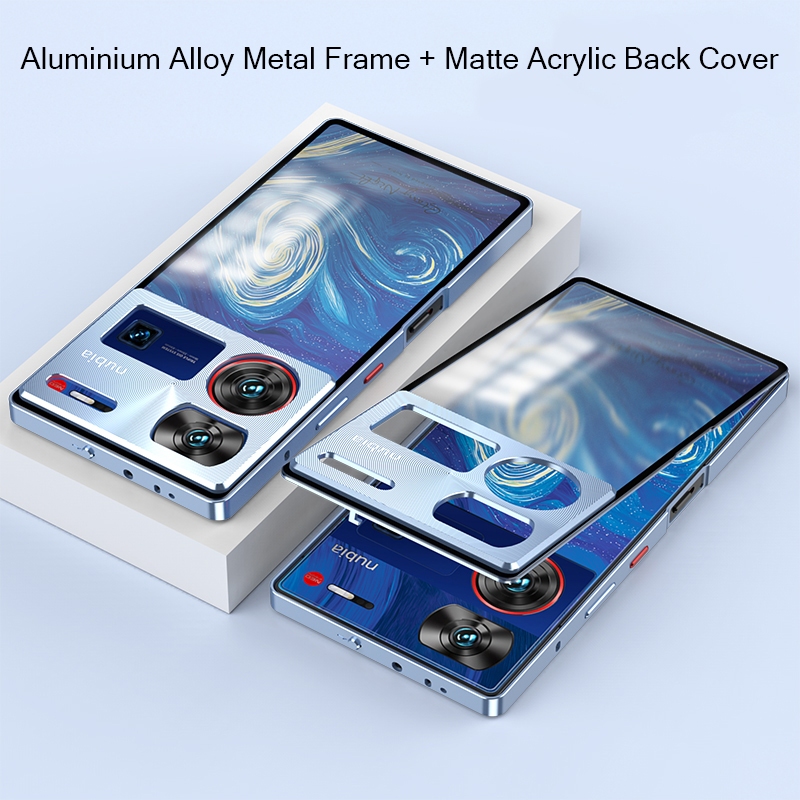 Ốp Điện Thoại Acrylic Nhám Khung Hợp Kim Nhôm Cho ZTE Nubia Z60 Ultra