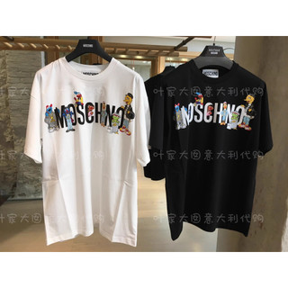 Áo Thun Tay Ngắn Dáng Rộng In Chữ Moschino Thoải Mái Thời Trang Cho Nam Và Nữ