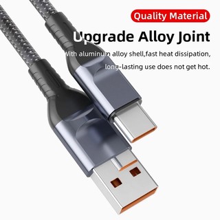 Cáp sạc nhanh 6A Type C/Micro/iOS Usb dài 1m cho điện thoại Android