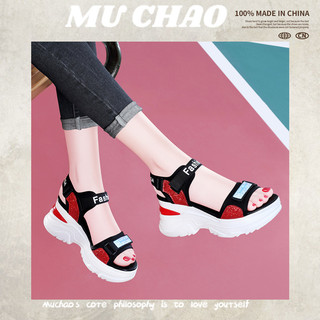 MUCHAO Xăng đan Cao Gót Mũi Vuông Phong Cách Dành Cho Nữ