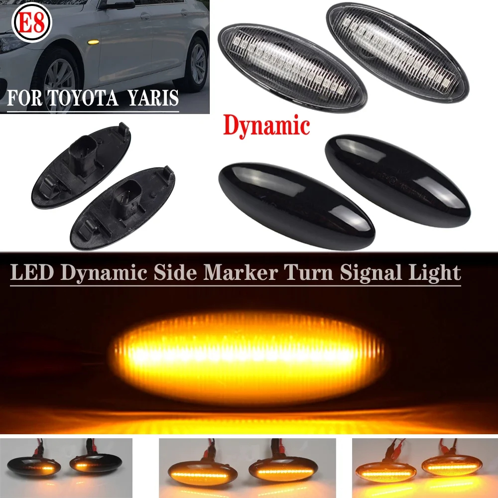 Thích hợp cho Toyota Yaris Mk2 P9 RAV4 Mk3 ACA3 / ALA3 Auris Mk1 E15 Led Năng Động Bên Đánh Dấu Bật 
