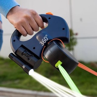 KKPETS Dây xích kép 3m cho thú cưng quấn tự động có thể thu vào Chó đi bộ Phụ kiện dây kéo