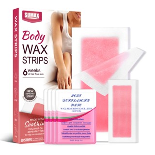 Bộ 60 Miếng Dán Wax Lông Cơ Thể Tiện Dụng kem tẩy lông mặt Kem Tẩy Lông Mặt Miếng Wax Ria Mép Tẩy Ria Mép