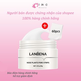 Mặt nạ mũi LANBENA 30g (tặng 60 miếng dán) nhẹ nhàng loại bỏ mụn đầu đen thu nhỏ lỗ chân lông