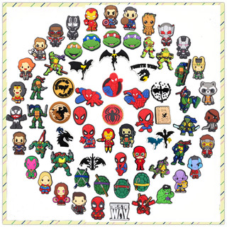 1 dép crocs in hình truyện tranh marvel trang trí tiệc tùng cho bé