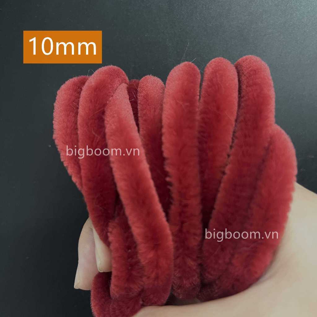 Kẽm nhung 10mm LOẠI 1 dày, mềm mịn, màu sắc đẹp nguyên liệu làm hoa, trâm, trang sức, hoa trang trí