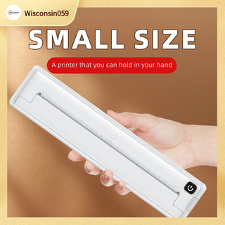 Máy in nhiệt A4 200dpi cầm tay mini Bluetooth có thể sạc lại cho văn phòng trường học 【Wisconsin059】