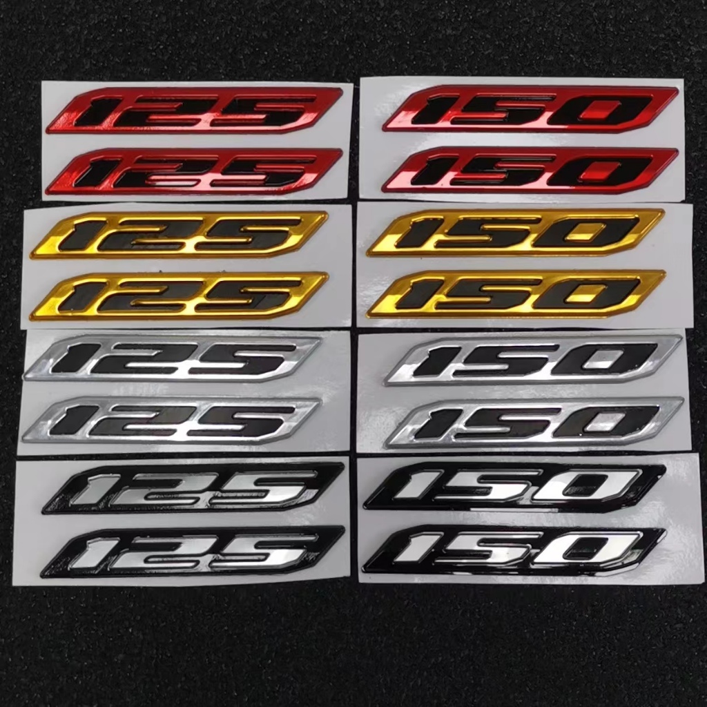 Tem 125/150 Số Nổi Logo xe máy (2 Tem)