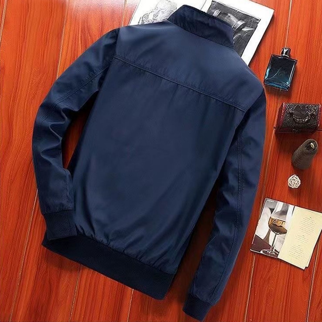 Áo Khoác Giữ Ấm Màu Trơn Phủ Lông Giữ Ấm Chống Gió Thời Trang Mùa Đông Cho Nam