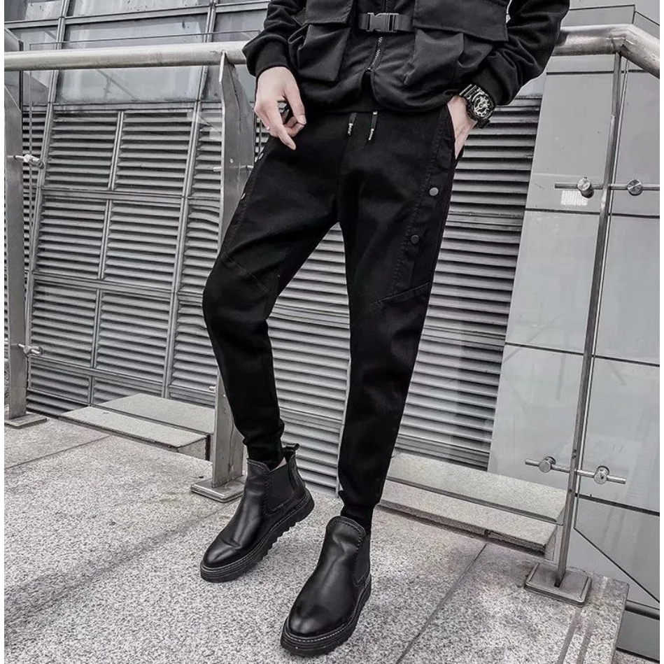 Quần Jean Dài Lưng Vừa Dáng Ôm Phong Cách Retro Hong Kong Thời Trang Cho Nam