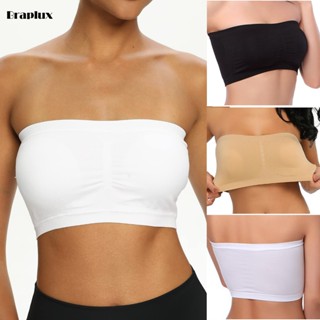 Braplux Trắng Áo Ngực Ống Không Dây Mặc Áo Dài Chống Tuột Bigsize Mút Mỏng Cúp Ngang Không Gọng Áo Ngực Quây Quả Ngang Áo Ngực Ko Dây Mặc Áo Trễ Vai Chống Tụt Bra đen 48 46 40 Cup C B A 32 32B 40D 42B 42C 42D 44B 38D 40B 40C 40D 42B 42C
