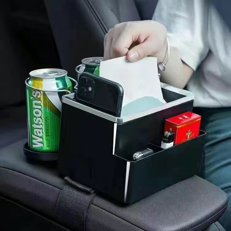 Hộp Đựng Khăn Giấy Dạng Gập Phong Cách Mới Cho Xe Hơi Cốc nước chủ mô hộp Nhận xe.