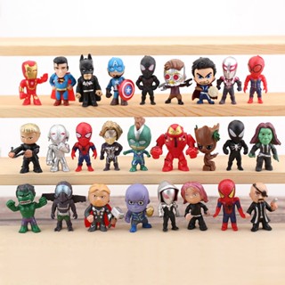 4 Phong Cách Anime Marvel The Avengers Người Sắt Người Nhện Hulk Groot Thor Nọc Độc Thanos Siêu Nhân Batman Q Phiên Bản Mini PVC Nhân Vật Hành Động Mô Hình Đồ Chơi Búp Bê