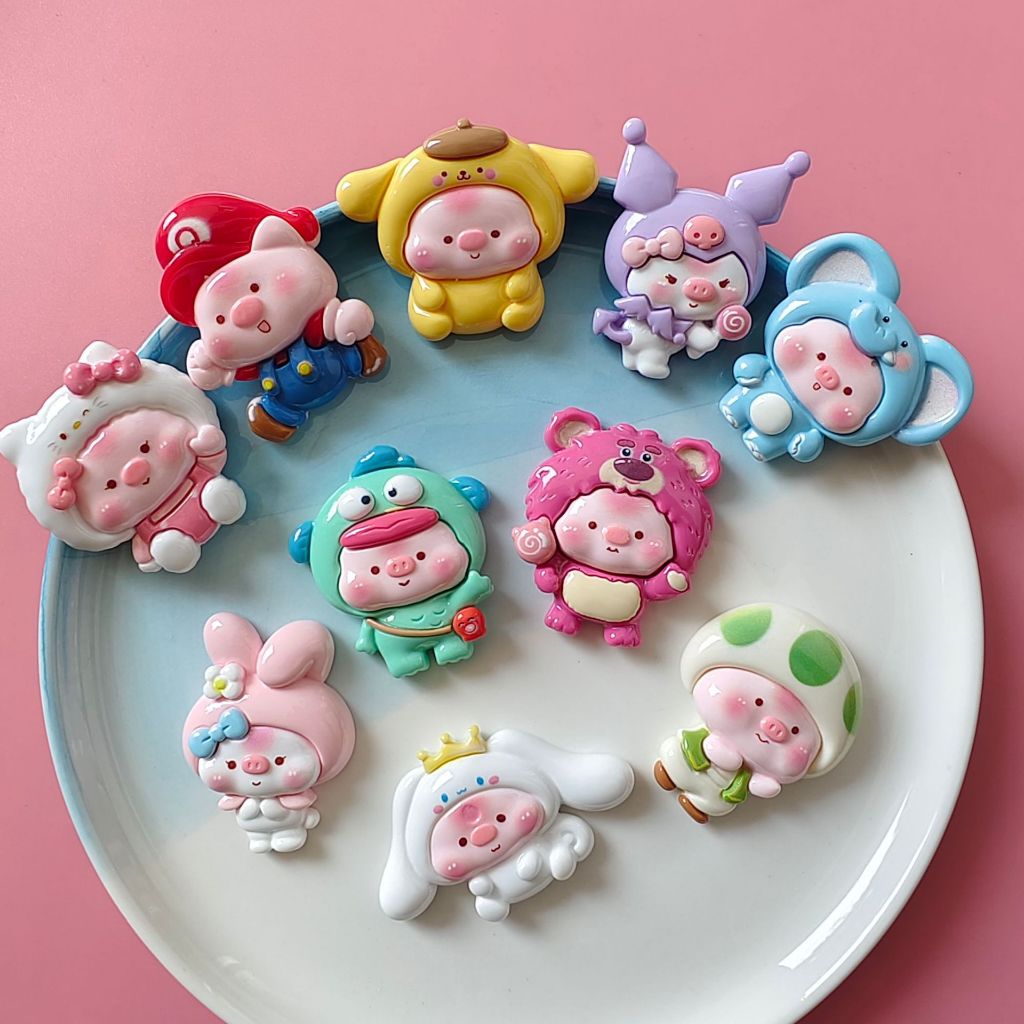 Móc Khóa Hình Chú Heo Sanrio Dễ Thương Kích Thước Nhỏ Dùng Làm Quà Tặng Cho Bạn Gái / Cặp Đôi