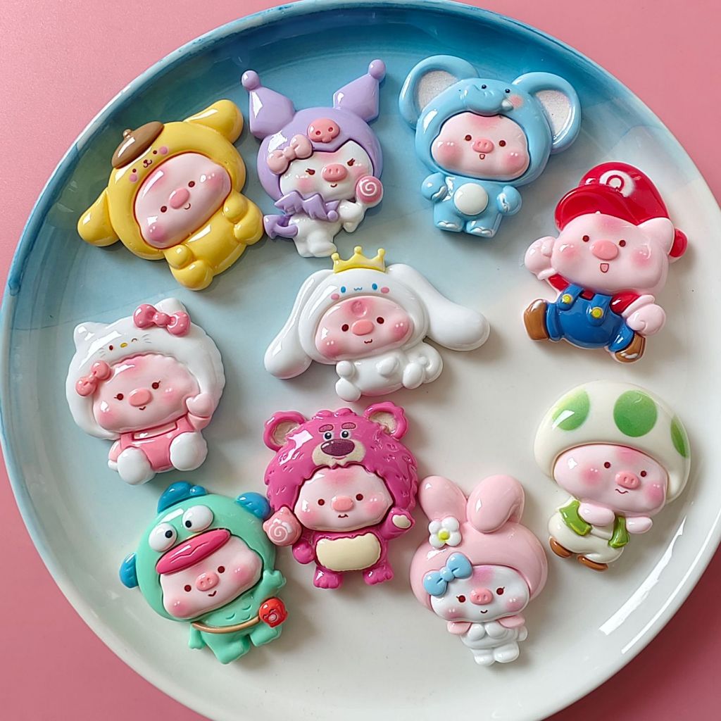 Móc Khóa Hình Chú Heo Sanrio Dễ Thương Kích Thước Nhỏ Dùng Làm Quà Tặng Cho Bạn Gái / Cặp Đôi