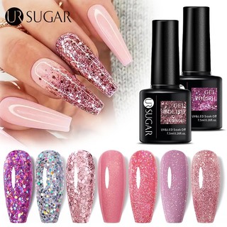 Gel sơn móng tay UR SUGAR ánh kim tuyến màu sắc lấp lánh dung tích 7.5ml