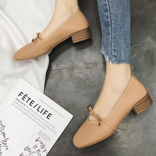 XINBEILI GIÀY SỤC ĐẾ BỆT Mary Jane giày bệt nữ giày búp bê CÓ QUAI da mềm Đường may tỉ mỉ Đẹp Chất liệu tốt Đa dụng FBL23C04RT 49Z231206