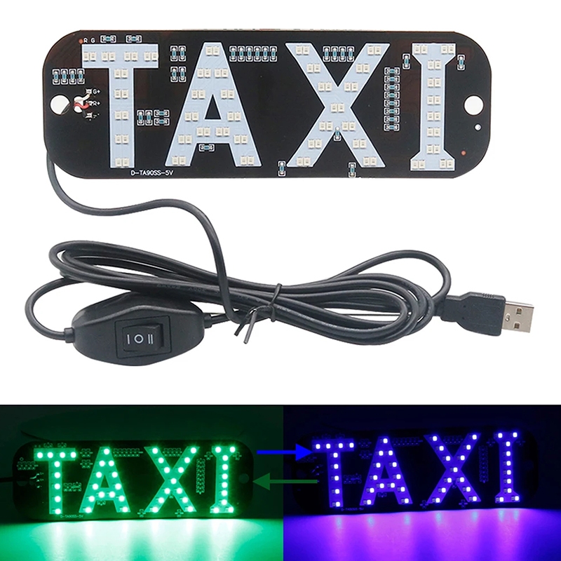 Đèn led taxi 2 Màu Có Thể Thay Đổi Kèm usb  rt