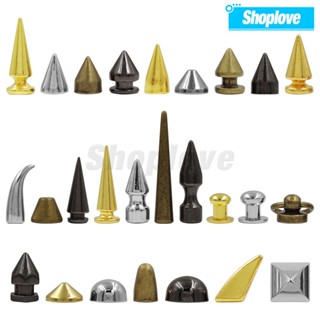 Set 5-50 Đinh Tán Hình Viên Đạn Dùng Để Trang Trí Quần Áo Da Phong Cách Punk