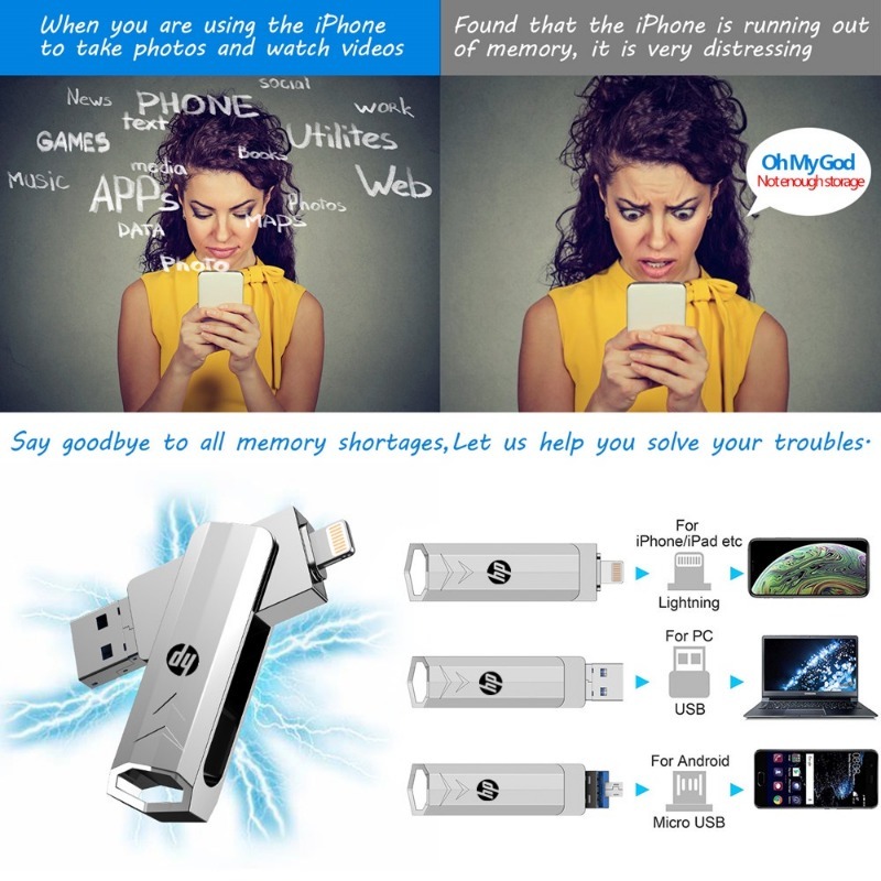 Usb 3.0 OTG 512GB 256GB 128GB 2TB 4 Trong 1 Tốc Độ Cao Cho i / O / S / Tablet / Android / phone / PC | BigBuy360 - bigbuy360.vn