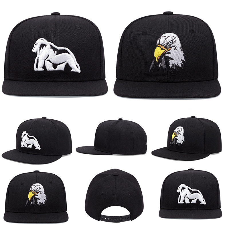 Nón snapback Chất Liệu cotton Thêu Hình Gorilla / eagle Phong Cách Hip Hop Thời Trang Mùa Hè Chất Lượng Cao Cho Nam Và Nữ