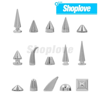 Set 10 Đinh Tán Kim Loại Hình Viên Đạn Dùng Để Trang Trí Quần Áo / Giày / Thắt Lưng / Túi Xách