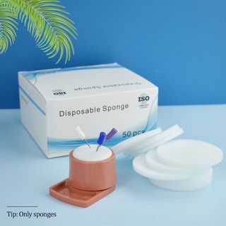 Hộp 50 miếng xốp dùng một lần để lau chùi rễ cây tiện dụng và bền giá đỡ