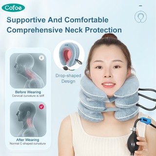Gối Hơi Tựa Cổ Cofoe Hỗ Trợ Mát Xa Bảo Vệ Cổ