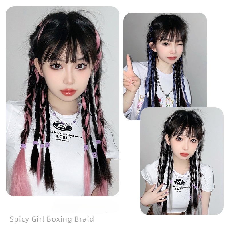 Dây Buộc Tóc Giả Thắt Bím Dài Thời Trang Cho Nữ CHLINS