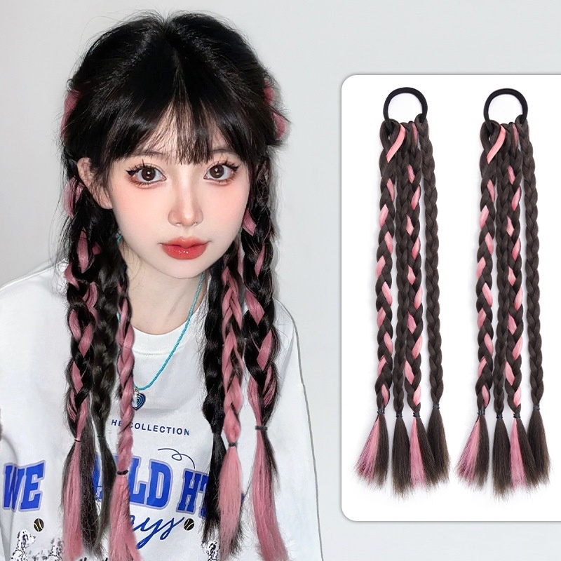 Dây Buộc Tóc Giả Thắt Bím Dài Thời Trang Cho Nữ CHLINS