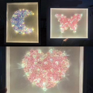 Tranh đính đá pha lê đèn led, tranh đính đá pha lê handmade set tranh đính đá pha lê Bộ Khung Ảnh Pha Lê Thủ Công Làm Quà Tặng Sinh Nhật / Giáng Sinh / Năm Mới DIY set tranh đính đá pha lê Tranh đính đá pha lê đèn led, tranh đính đá pha lê đèn handmade