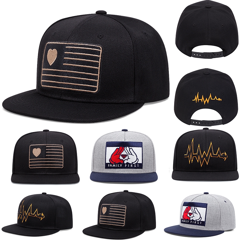 Nón snapback Chất Liệu cotton Cao Cấp Thêu Họa Tiết Phong Cách Hip Hop Thời Trang Cho Nam Nữ