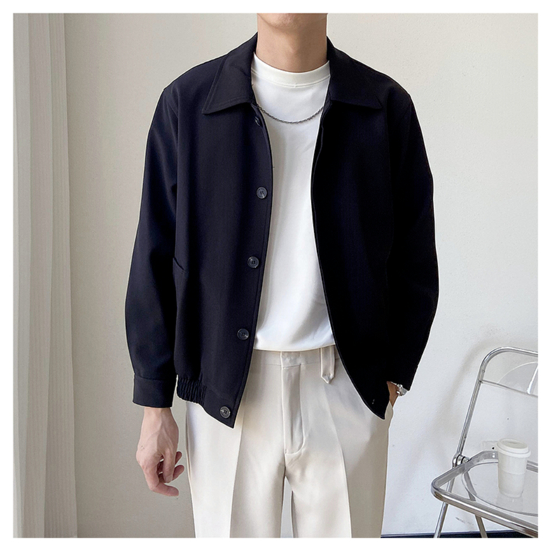 DICHUANGZHE Áo Khoác Dài Tay Màu Sắc Đơn Giản Thời Trang Nhật Bản