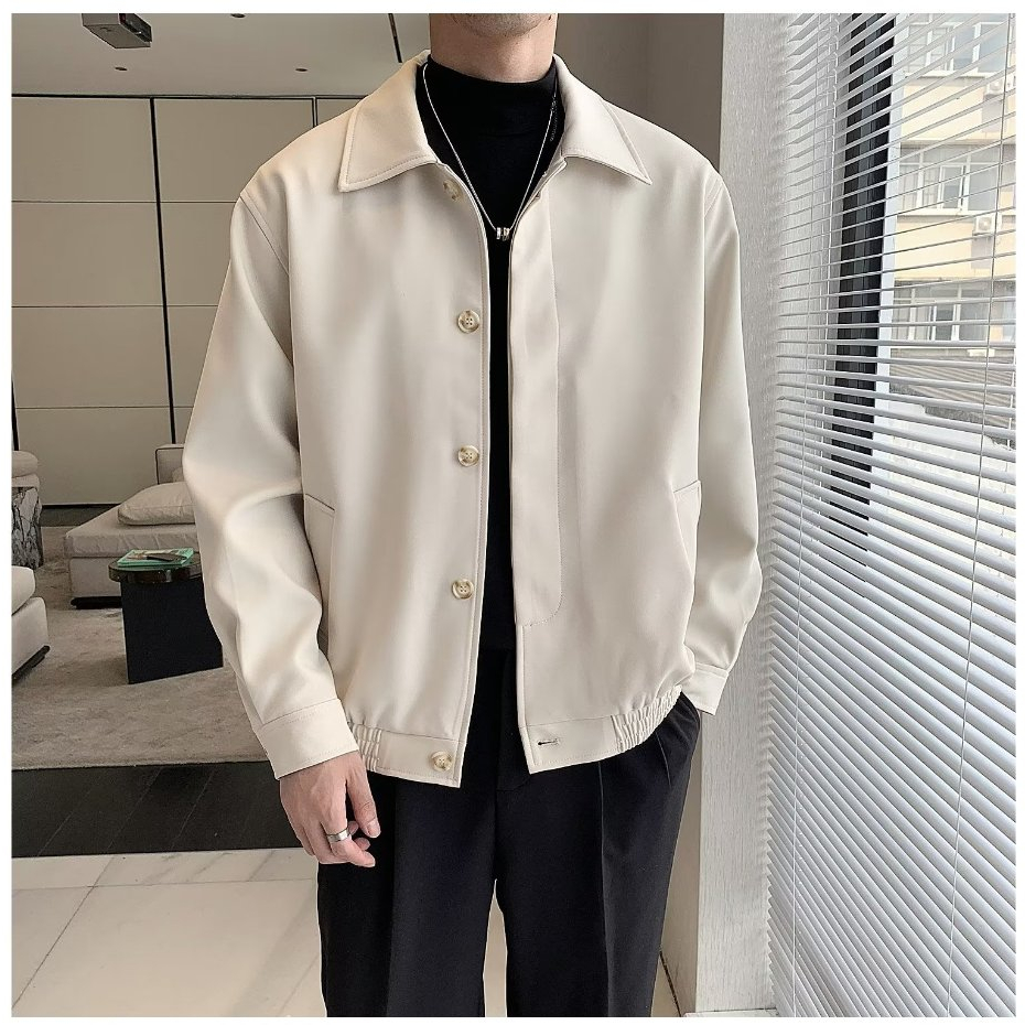 DICHUANGZHE Áo Khoác Dài Tay Màu Sắc Đơn Giản Thời Trang Nhật Bản