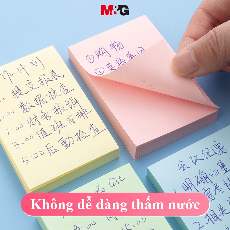 M&G giấy note ghi chú  Set 100 Nhãn Dán Ghi Chú 4 Màu 76 * 76mm 4 Màu