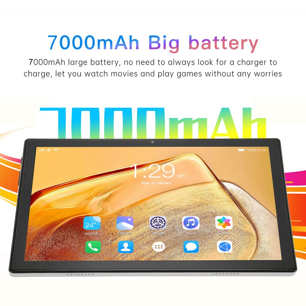 AKOASM Máy tính bảng 10 inch 8 nhân 5GWiFi cho Android 11 6GB 256GB ROM Dual SIM Loa kép 7000mah Pin có thể gọi được 100‑240V | BigBuy360 - bigbuy360.vn