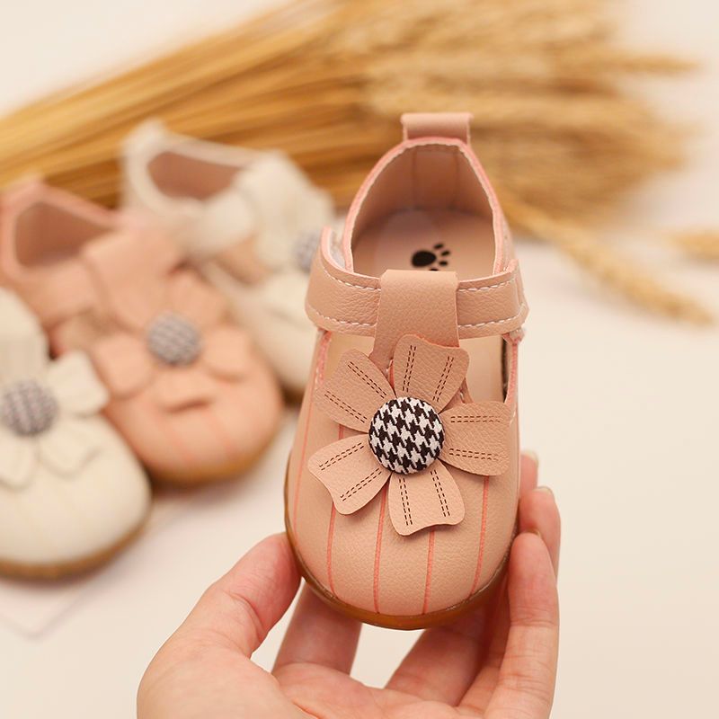 Giày Công Chúa Đế Mềm Đính Hoa Thời Trang Xuân Hè Cho Bé Gái 0-4 Tuổi