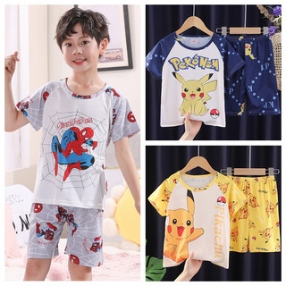 Bộ đồ ngủ tay ngắn cổ tròn in hình Doraemon nhiều mẫu tùy chọn thời trang Hàn Quốc cho bé trai