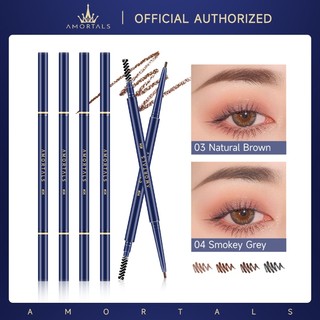 Bút chì kẻ lông mày xoay AMORTALS 1.5mm tự nhiên lâu trôi hai đầu chống nước