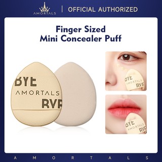 Có 2 Mút Trang Điểm Mini Mềm Mại AMORTALS Kích thước ngón tay Đối với Mút kem che khuyết điểm Dụng Cụ Trang Điểm Mút Kem Nền 3.2g