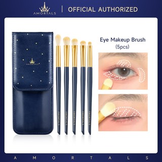 Bộ 5 Star Shine cọ phấn mắt Amortals Cọ Trang Điểm Bàn chải trang điểm mắt chất lượng cao với lông mềm (có túi trang điểm)