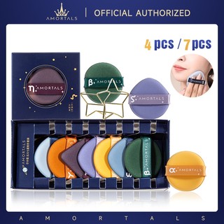 Set 7/ 4 mút trang điểm AMORTALS hai mặt mềm mại đánh kem nền che khuyết điểm tiện lợi