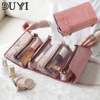Túi đựng mỹ phẩm đa chức năng có thể tách rời 4 trong 1 gấp du lịch túi đựng mỹ phẩm nữ dung lượng lớn DUYI