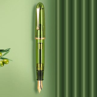 Bút máy penlab jinhao 9019 ngòi m màu xanh lá cây trong suốt cho thư pháp signature c7555