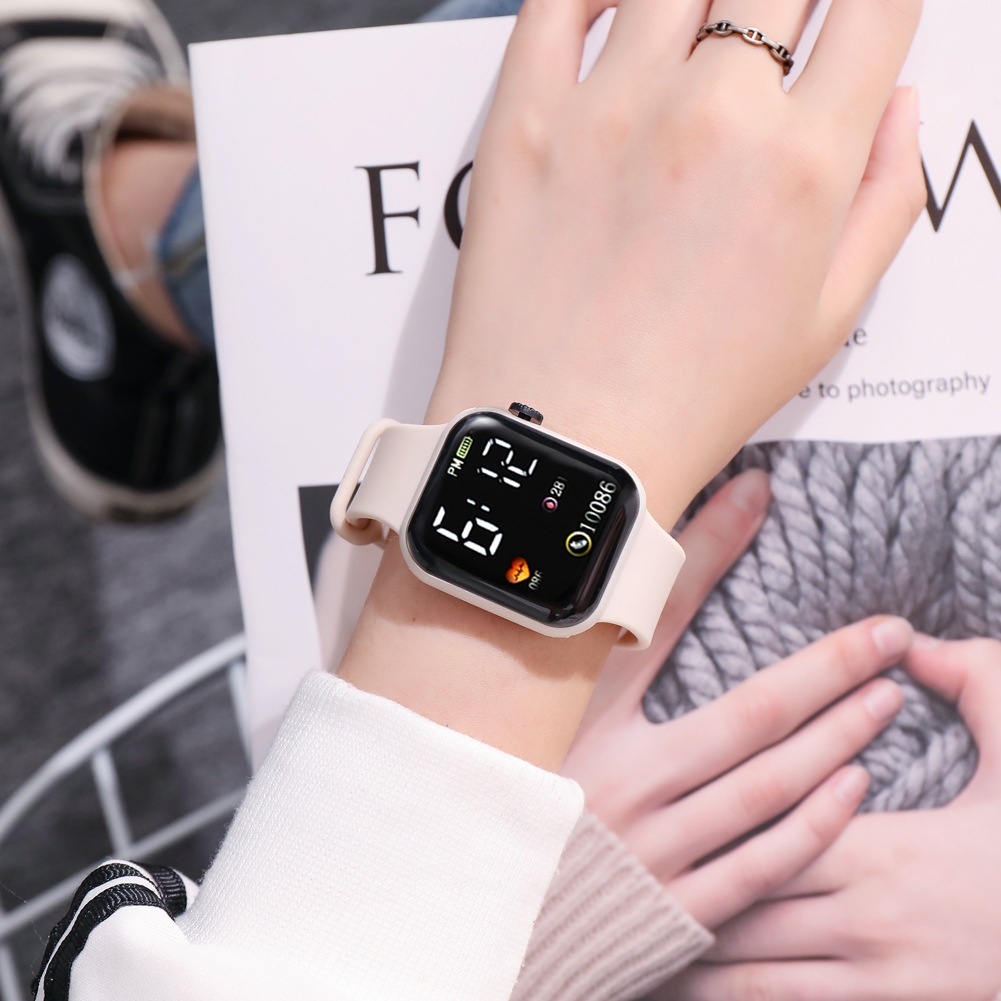 Đồng Hồ Thông Minh Màn Hình Cảm Ứng Chống Thấm Nước Có Đèn Led Cho Xiaomi Apple