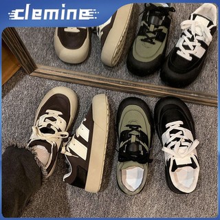 Clemine Giày Thể Thao Đế Dày Màu Khối Dễ Thương Cho Nữ