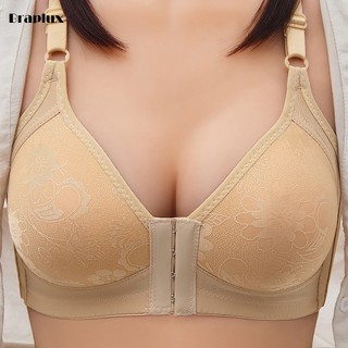 Braplux Size 40 44 Cup C B Áo Ngực Cài Trước Bigsize Không Gọng Móc Đóng Khóa Trước Đen Áo Ngực Gài Trước Mút Mỏng Ôm Gọn Ngực Áo Ngực Nâng Ngực Bản To Bảng To Ép Ôm Gọn Ngực Vòng 1 Bra Nâng Ngực Bigsize Nữ 42 38 36 Màu Da Nude Màu Be