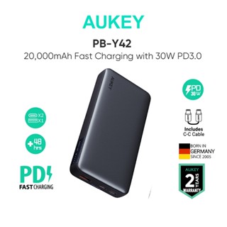 Pin Sạc Dự Phòng Nhanh aukey pb-y42 30w pd 20000mah usb c pd 3.0