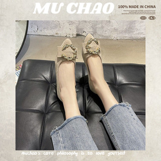 Muchao Dép Sandal Đế Bằng Dày Dặn Thắt Nơ Xinh Xắn Thời Trang Cho Nữ