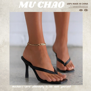 Muchao Xăng đan Cao Gót Mũi Vuông Sành Điệu Cho Nữ